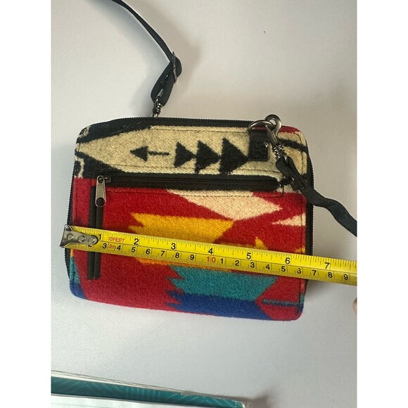 Pendleton Wool Southwest Crossbody Bag Zip Around Purse Detachable Strap Wallet - Picture 6 of 10
